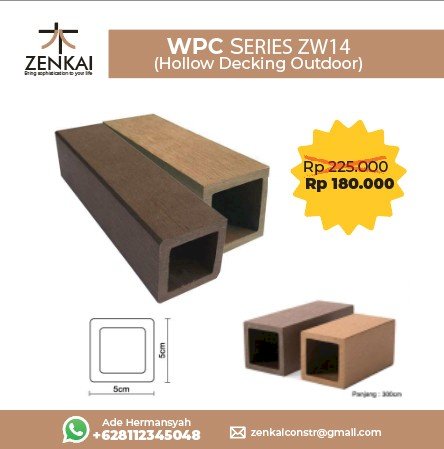 WPC Series ZW 14 (Hollow Decking Outdoor)
